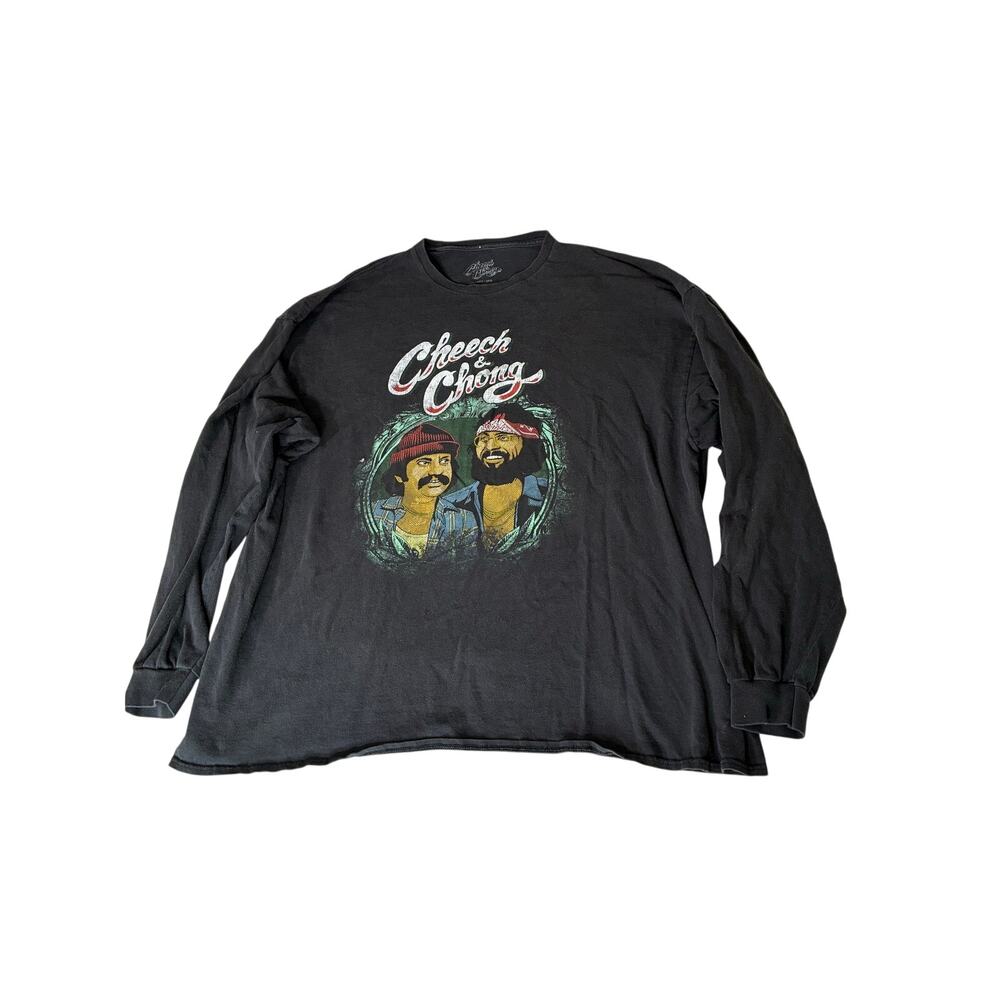 Cheech & Chong Graphic Long Sleeve T-Shirt 3XL Black